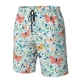 thumbnail image 5 of Kdxio Butterflies Pattern Mens Casual Shorts - Drawstring Summer Beach Sports Shorts for Men, 5 of 9