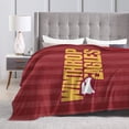 thumbnail image 4 of Winthrop A University Logo Fleece Blanket, Very Soft Microfiber Flannel Blanket for Couch Warm and Cozy for All Seasons, 4 of 6
