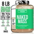thumbnail image 5 of NAKED Mass - Chocolate Vegan Weight Gainer - 8Lb Bulk, GMO Free, Gluten Free, Soy Free & Dairy Free. No Artificial Ingredients - 1,280 Calories - 11 Servings, 5 of 10