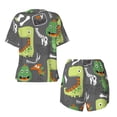 thumbnail image 5 of Picia Cartoon Dinosaurs Pajamas Sets for Women Soft Short-Sleeved Pjs with Lounge Shorts Two Piece Sleepwear-4X-Large, 5 of 9