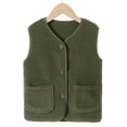 thumbnail image 2 of Splozh Newborn Jacket Kids Fleece Vest Lightweight Sleeveless Vest Outerwear with Pocket,Green,3-4 Years, 2 of 5
