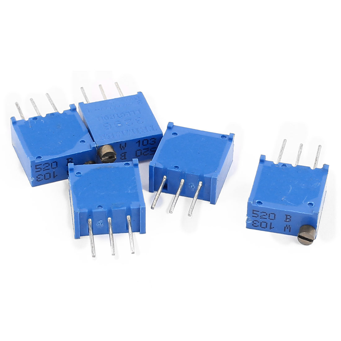 Lot De 50 Potentiomètres Variables | 10 Valeurs 100Ω à 500kΩ | 1/4W Cermet | Pour Réparations Électroniques