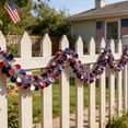 thumbnail image 5 of 78.74in 4th of July Red White Blue Tinsel Garland Decoration, Americans Independence Day Ribbons, Glitter Tinsel Patriotic Decor for Indoor Outdoor, 5 of 6