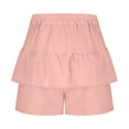 thumbnail image 5 of vigerkar Flowy Shorts for Women Ruffle Skorts High Waisted Pleated Mini Skirts Teen Gilrs Running Tennis Skort Summer Shorts 2025 Light Pink, M, 5 of 7