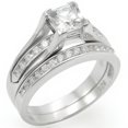 thumbnail image 1 of Alamode LOS256-10 Women Rhodium 925 Sterling Silver Ring with AAA Grade CZ in Clear - Size 10, 1 of 1