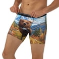 thumbnail image 3 of Easygdp Snowy Mountain Photography Bear Men's Boxer Briefs Men’s Underwear Boxer Briefs for Men, 3 of 7