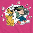 thumbnail image 3 of Disney - Mickey & Friends - Pluto & Mickey Listening to Music - Toddler And Youth Girls Short Sleeve Graphic T-Shirt, 3 of 5