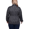thumbnail image 3 of Plus Size Long Dolman Sleeve Drawstring-Waist Tunic Top, 3 of 3