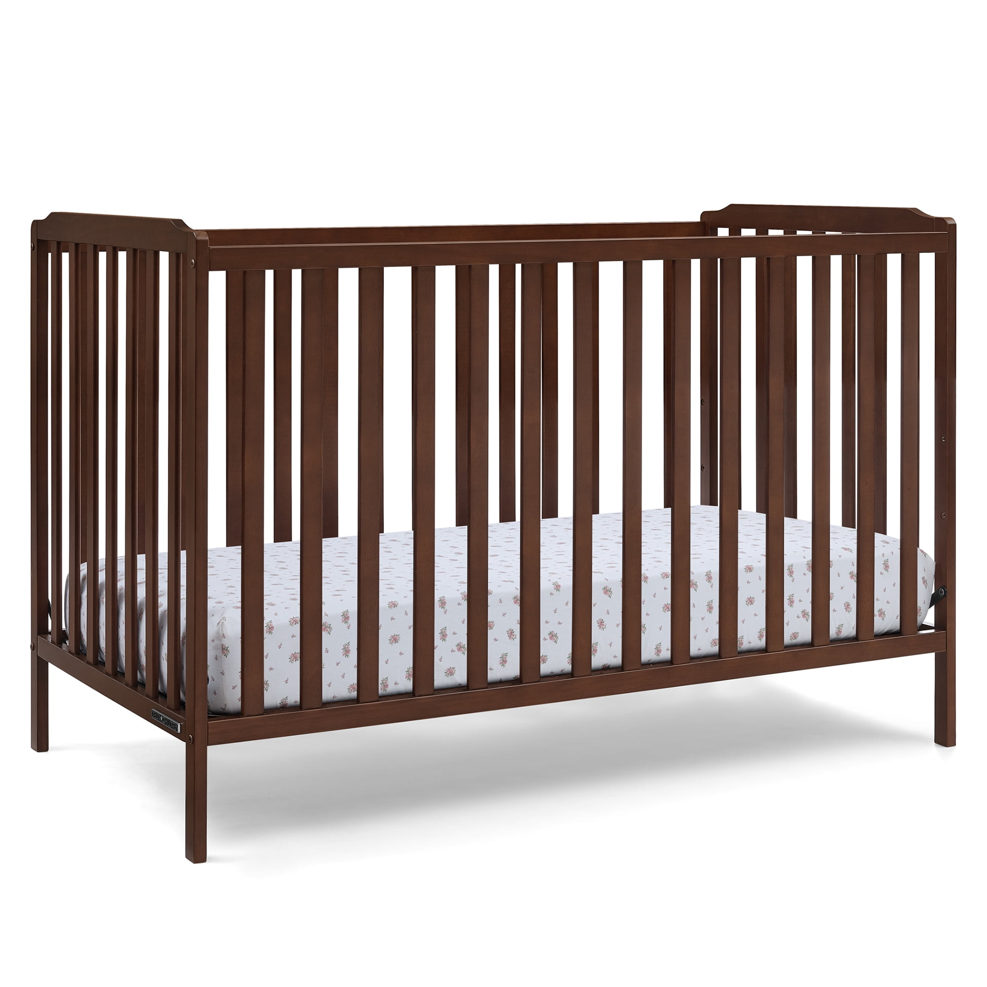 Delta Children Emmie 4-in-1 Convertible Crib - Converts from Baby Crib to Toddler Bed, Daybed and Sofa Bed, Fits Standard Full-Size Crib Mattress, Espresso