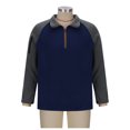 thumbnail image 3 of Lovskoo Long Sleeve Shrits for Men Stand Collar Polar Fleece Vintage Sweatshirt Casual Half Zipper Pullover Fashion Color Block Sweatshirts A-Navy, 3 of 8