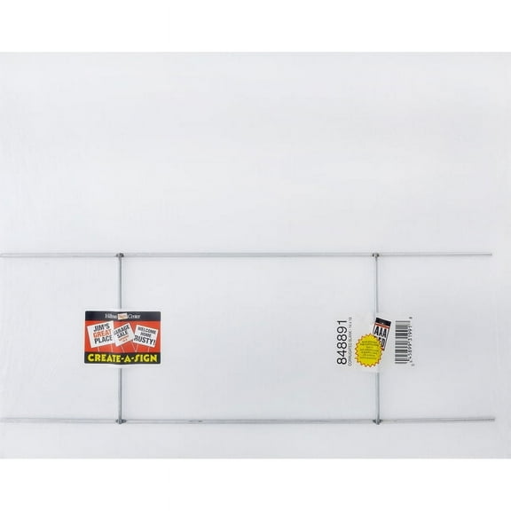 Hillman English White Blank Sign 14 in. H X 18 in. W