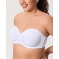 thumbnail image 2 of DELIMIRA Women's Inbarely Lift Strapless Bra Plus Size Full Coverage Unlined Underwire Seamless Bras, 2 of 4