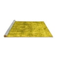 thumbnail image 2 of Ahgly Company Machine Washable Indoor Rectangle Abstract Yellow Contemporary Area Rugs, 7' x 10', 2 of 4