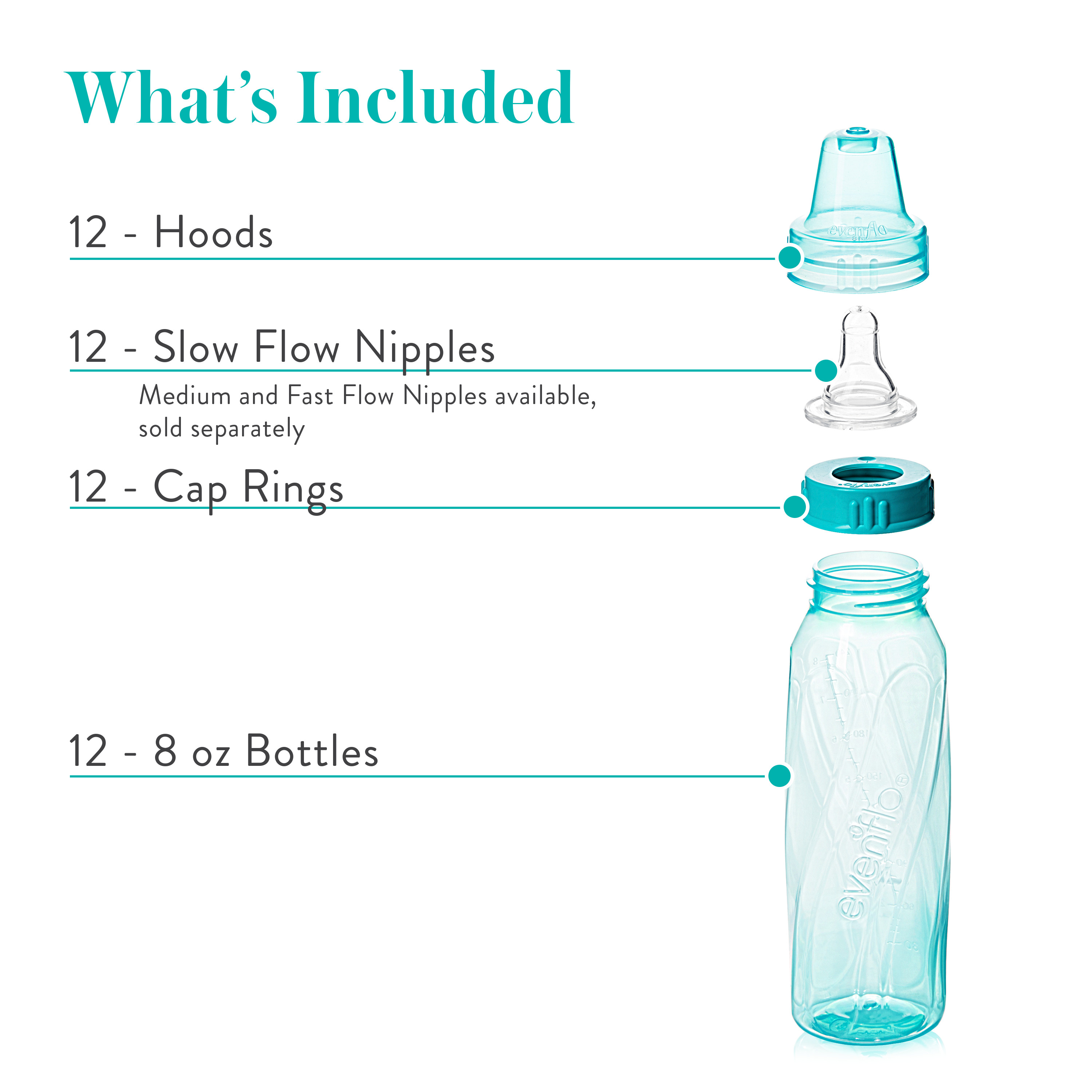 Evenflo Feeding Classic Tinted Bottles 8oz, 12-Pack photo 5