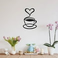 thumbnail image 5 of Coffee Cup Wood Wall Decor Black Coffee Wall Art Cafe Cup Silhouette Hanging Decoration Laser Cutout Rustic Heart Coffee Sign for Farmhouse Kitchen Personalized DIY Home Decor 12x8Inch Colorful, 5 of 9