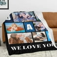 thumbnail image 2 of AISENIN Gifts for Dad Personalized Custom Customized Blankets with Photos Gifts for Happy Fathers Day Birthday Gifts with Photos Picture Blankets Throw Gifts for Daddy from Daughter Son Kids, 2 of 5