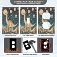 thumbnail image 3 of Yayeee Blank Wall Plate Cover 1-Gang 4.5"x2.7" Home Unused Decorative Outlet, Dinosaur at Night, 3 of 7