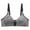 Grey, variant on PUIYRBS Women's Leopard Sexy Comfortable Breathable Front Closure Printing Non-Wired Bra