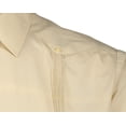 thumbnail image 3 of Mens Short Sleeve Linen Look Guayabera Shirt, 3 of 3