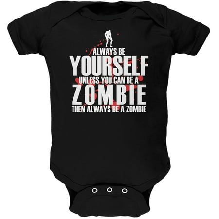 

Always Be Yourself Zombie Black Soft Infant Bodysuit - 3-6 months