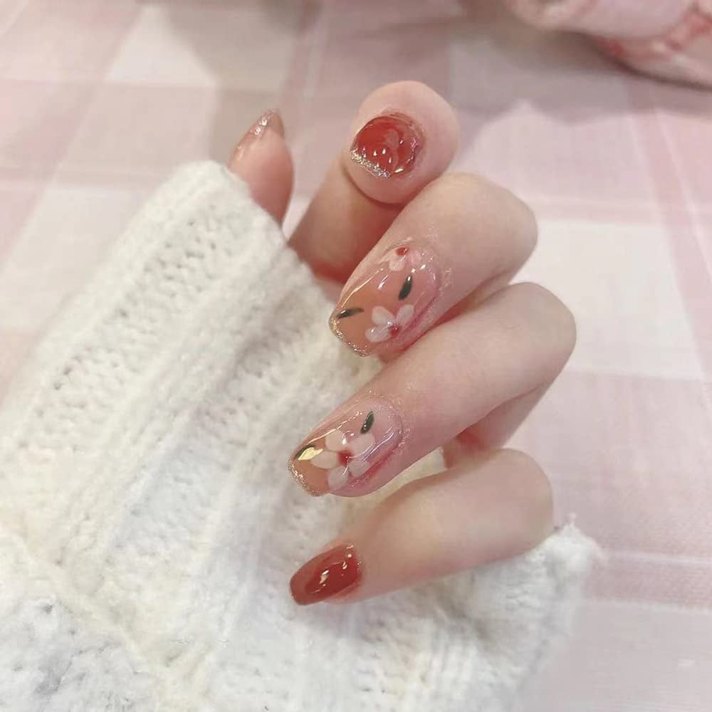 Upgrade Your Look With 24pcs Adhesive Wearable Nail Stickers, Cute Colorful  French Manicure Fake Nails, Square Shape, Including 1pc Nail File And 1pc  Nail Tape, Create Charming Charm