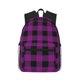 thumbnail image 1 of Disketp Purple Black Plaid Mochila Ligera Clásica con Múltiples Bolsillos, Mochila Casual para Hombre y Mujer, Ideal para Escuela, Trabajo y Viajes, 1 of 6