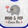 thumbnail image 4 of Inktastic Mimi and Pop Love Me Grandchild Boys or Girls Baby Bib, 4 of 4