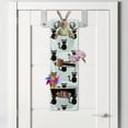 thumbnail image 2 of Cat Hanging Pocket Organizer, Repetitive Funny Dark Colored Bride Kitten Wedding Concept, Printed Polyester Storage Bag with Pockets, 9" x 27", Pale Blue Charcoal Grey, 2 of 2