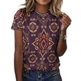 thumbnail image 3 of Paisley T Shirts Basic T-Shirt Short Sleeve Ladies Tee Shirt Summer Graphic Clothing, 3 of 5