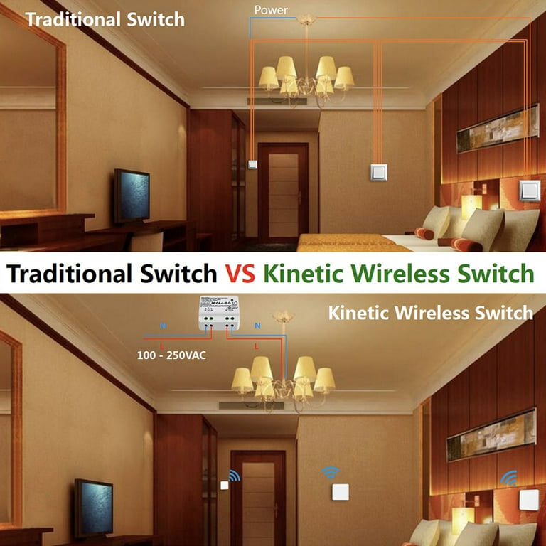 Kinetic Light Switch Receiver  Kinetic Self-Powered Wireless Switches