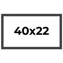 40x22 Frame Brown Rustic Solid Wood Picture Frame 1.5 Inches Wide | Interior Frame Depth 0.5 Inches