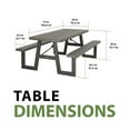 thumbnail image 6 of Lifetime 6-Foot W-Frame Polyethylene Folding Picnic Table, Brown (60233), 6 of 29