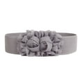 thumbnail image 5 of Sonducket Cinturón de mujer Accesorio de moda Elegante cintura ancha para mujer Color sólido Cinturones de niña en forma de rosa para decoración Gris gris claro 5piezas Sonducket CBP256713, 5 of 5