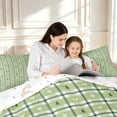 thumbnail image 4 of Manfei Geometric Check Twin Comforter Sets,Cozy Christmas Bedding Set,Green,Christmas Reversible,2pcs,1 Comforter and 1 Pillowcase,2pcs,1 Comforter and 1 Pillowcase, 4 of 7