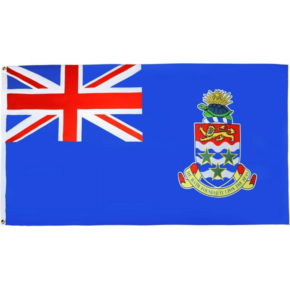 2024 Paris Olympics Cayman Islands Flag - 3x5 Ft - 100D Polyester Caymanian Banner With Two Metal Grommets - Fade Resistant - Vivid Colors - 3' x 5' Feet High quality