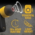 thumbnail image 2 of Auriculares True Wireless DEWALT, resistentes, 37 horas, negros, 2 of 9