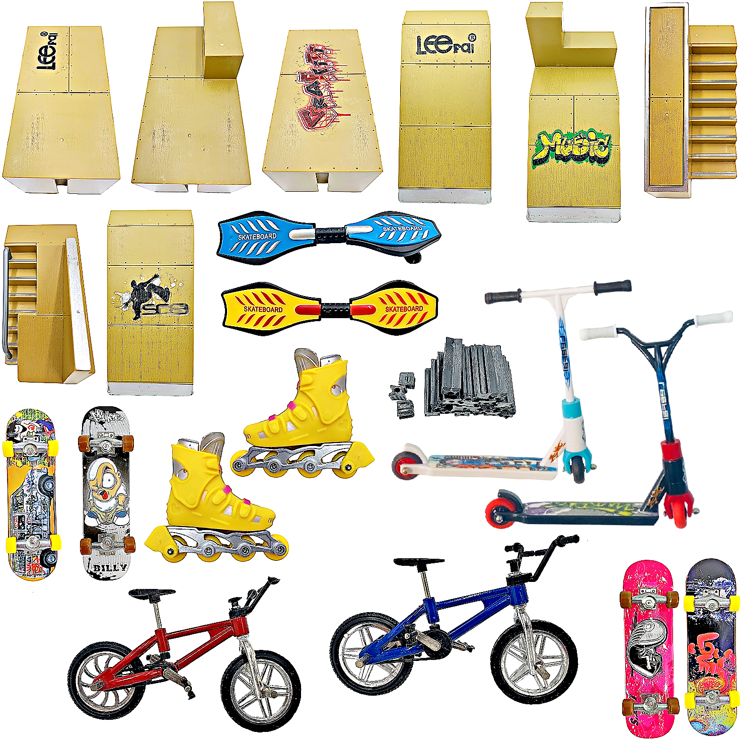 Skate Park Ramp Parts Set para crianças, skates de dedo, treinamento dos  dedos, esporte, bicicleta, brinquedos Fingerboard