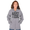 thumbnail image 3 of US Army Girl Military Star Logo Womens Plus Size Graphic Zipper Hoodie Brisco Brands 2X, 3 of 5