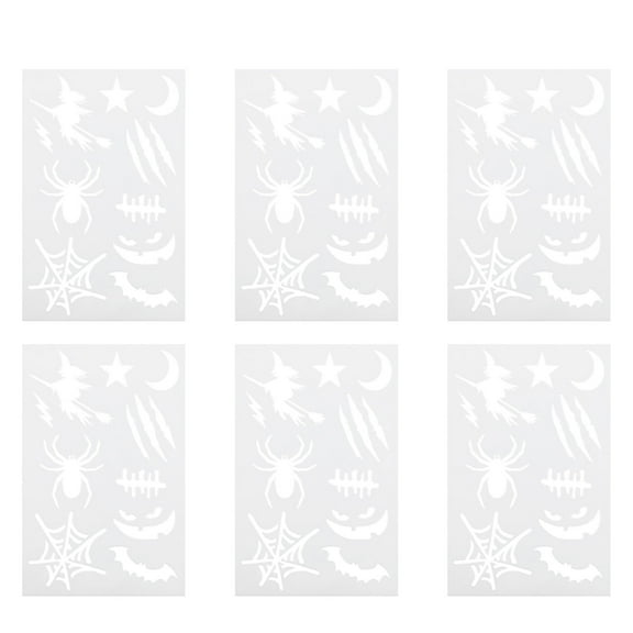 PAMINGONO 20pcs Reusable White Face Paint Stencils Templates for Activities and Art Projects