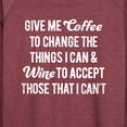 thumbnail image 3 of Instant Message - Give Me Coffee Wine - Women's Lightweight French Terry Long Sleeve Shirt, 3 of 6