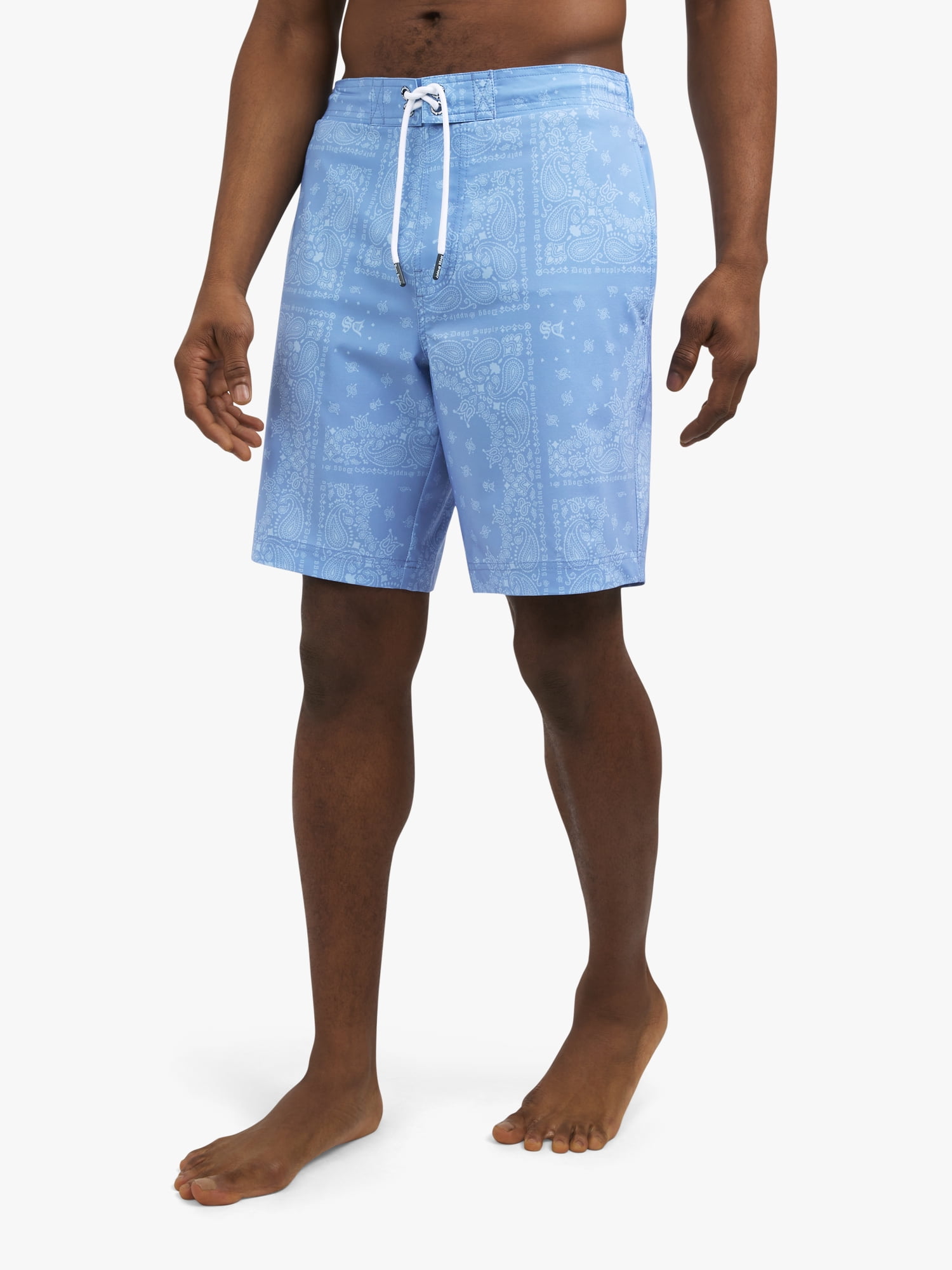Dogg Supply by Snoop Dogg Men's Bandana E-Board Swim Trunks, 9" Inseam, Sizes S-3XL