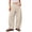 Beige-women's travel pants, variant on Womens Barrel Wide Leg Pants Hip Hop Vintage Baggy Harem Pants Solid Palazzo Trousers with Pockets