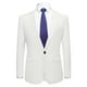 thumbnail image 1 of Blazer de hombre Slim Fit Lars Amadeus Traje de baile de graduación Abrigo deportivo blanco XXL, 1 of 6