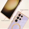 thumbnail image 2 of for Samsung Galaxy S23 Ultra 5G Case [Support Magsafe] Magnetic Plating Luxury Elegant Case Camera Protector Soft Shockproof Protective Corner Back Cover Galaxy S23 Ultra Case for Women -Purple, 2 of 11