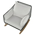 thumbnail image 4 of HOMETRENDS Sienna Steel Outdoor Cuddle Rocking Chair with Cushions, Off-White, 4 of 11