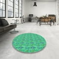 thumbnail image 4 of Ahgly Company Machine Washable Indoor Rectangle Transitional Medium Spring Green Area Rugs, 4' x 6', 4 of 7