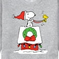 thumbnail image 3 of Peanuts - Snoopy & Woodstock House Sleigh - Men's Crew Neck Fleece Pullover, 3 of 6