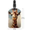 thumbnail image 6 of Square 2Pack PU Leather Giraffe Cruise Luggage Tag with Privacy Cover and Name ID Tag for Travel Handbags Backpacks Luggage Tags, 6 of 6