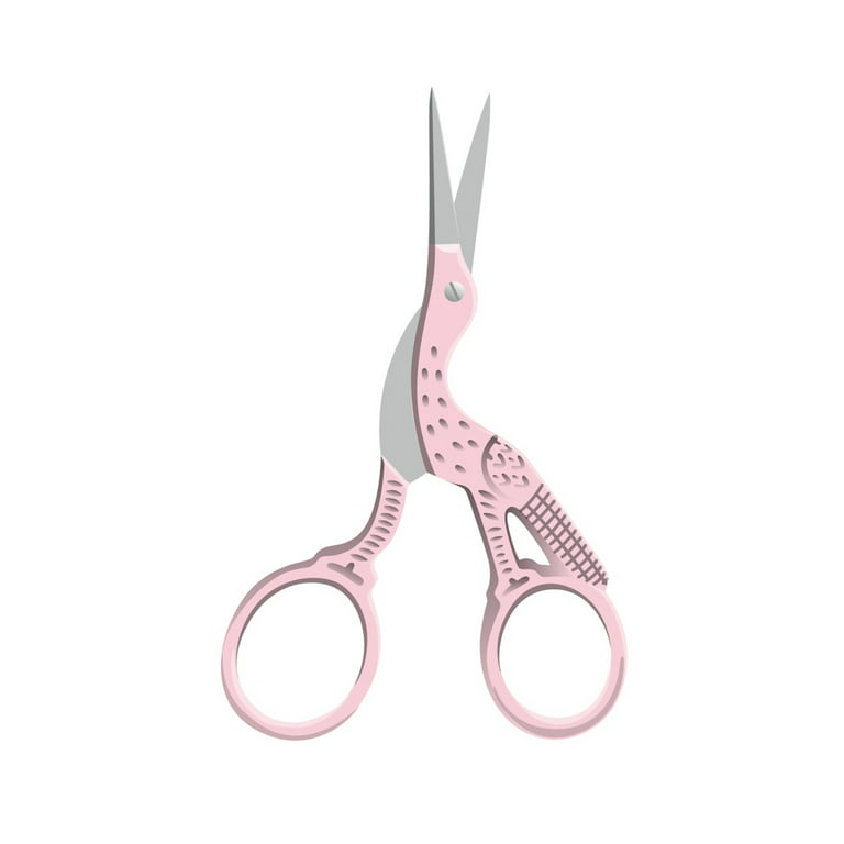 3-1/2 Inch Lori Holt Pink Stork Embroidery Scissors 
