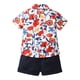 thumbnail image 3 of Boys Outfits & Sets Toddler Gentleman Casual Short Sleeve Floral Hawaii Beach Holiday Shirts and Shorts Set for Kids,Size 4-5 Years, 3 of 7
